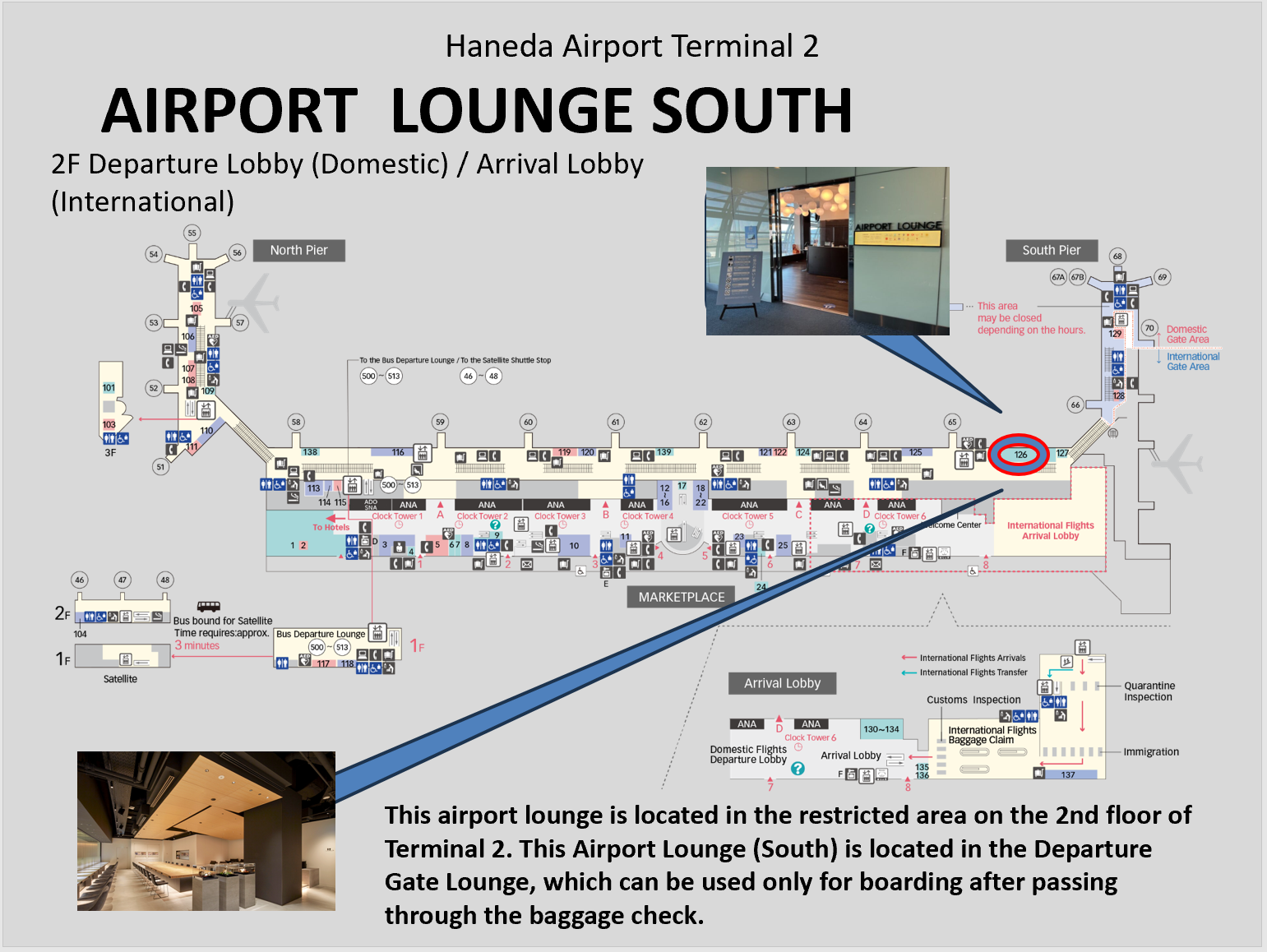 AIRPORT LOUNGE (South) - interior view 4